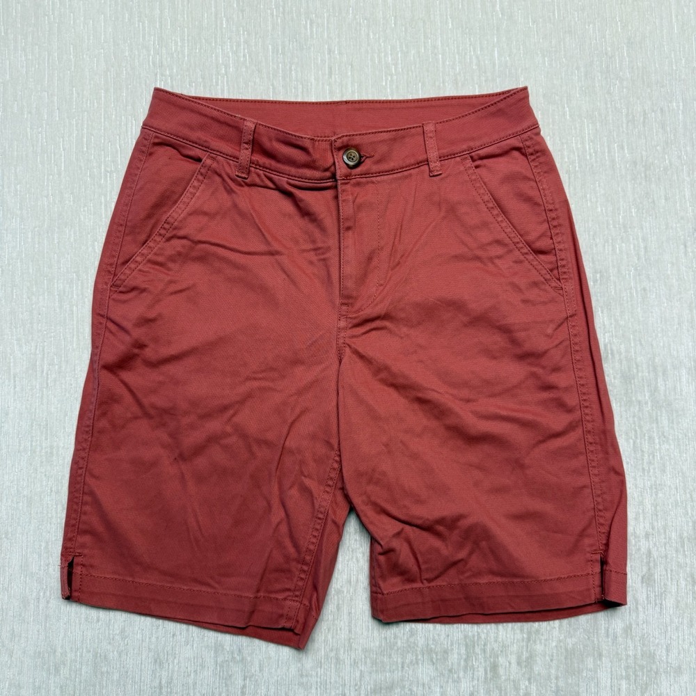 L.L. Bean Chino Shorts 4 Poppy Cotton Stretch Preppy Hamptons Country Club Basic